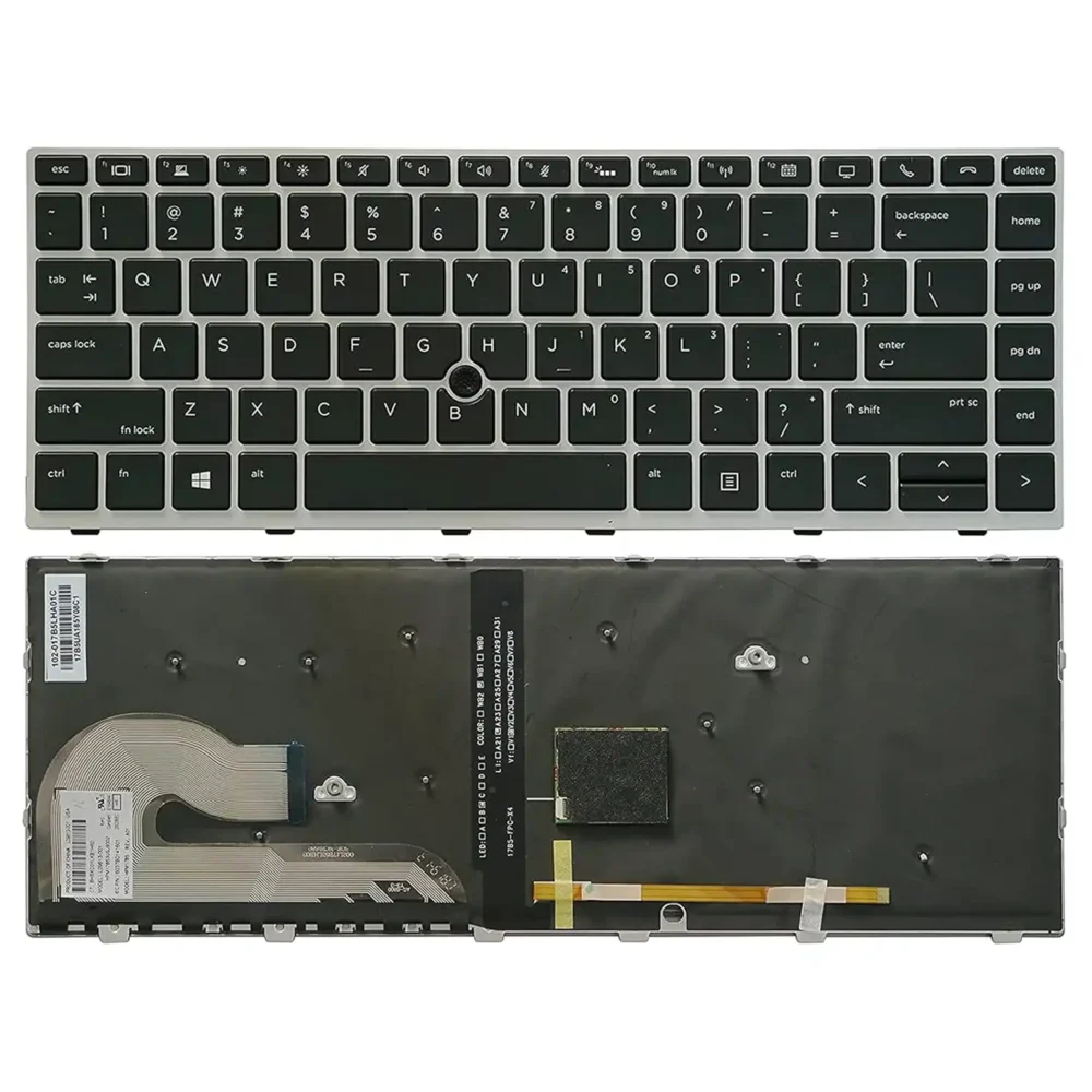 Keyboard HP EliteBook 840 G5 US Silver Frame With Pointer & Backlit - Image 3