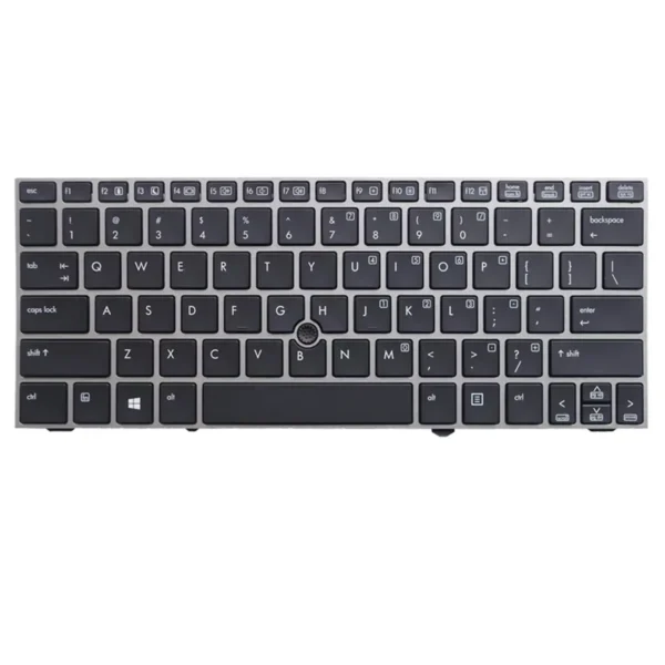 Keyboard HP EliteBook 2170P US Silver Frame With Pointer & Backlit