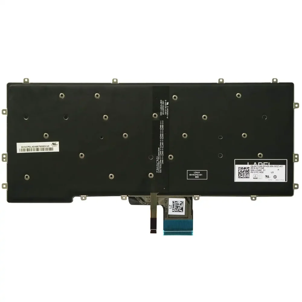 Keyboard Dell Latitude 7370 US Black Without Frame & With Backlit - Image 2