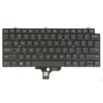Keyboard Dell Latitude 7310 US Black Without Frame & With Backlit
