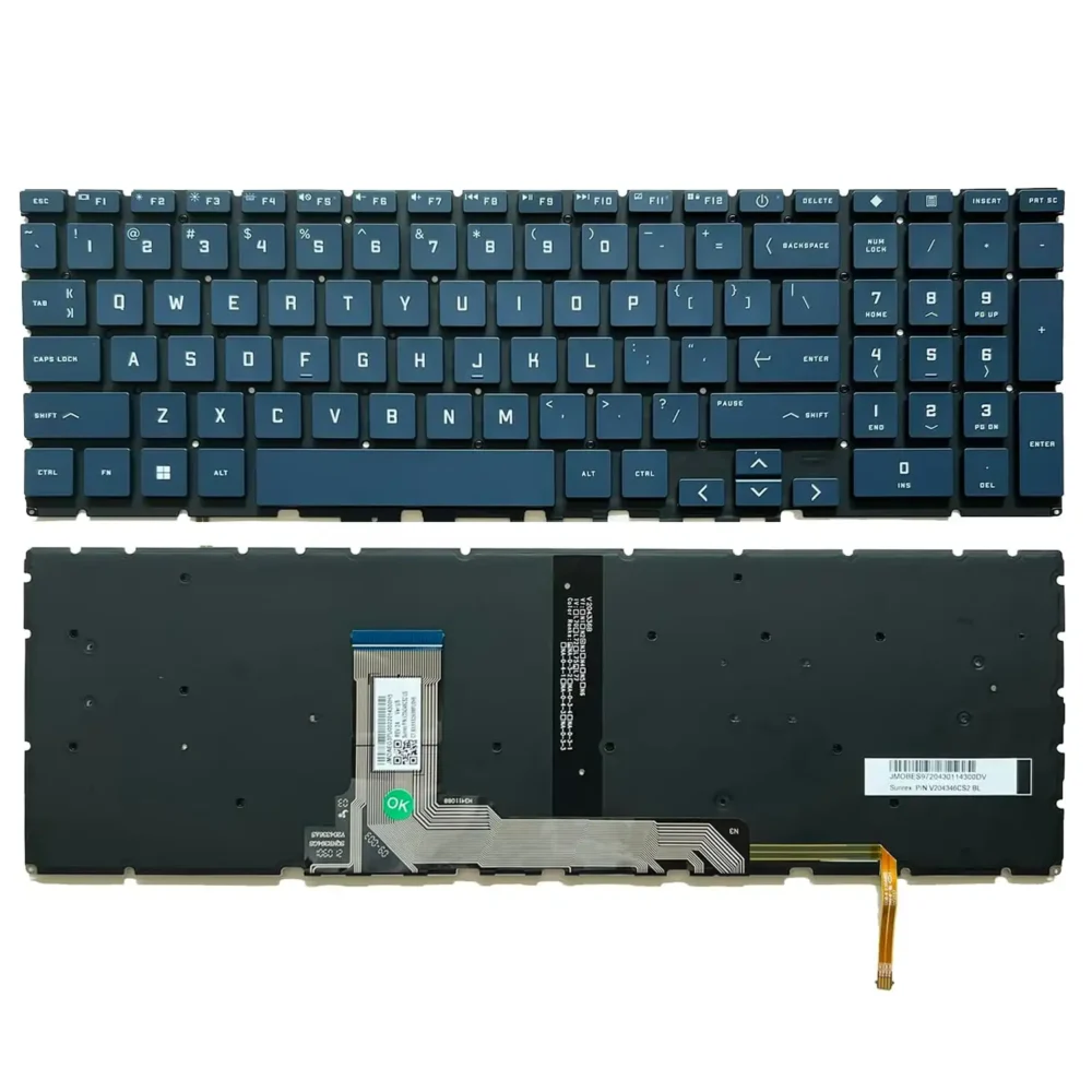 Keyboard HP Victus 15-FA US Royal Blue Without Frame & With Backlit - Image 3