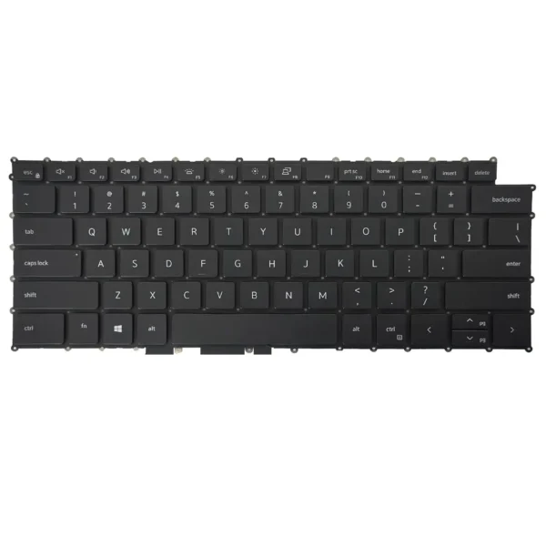 Keyboard Dell XPS 15 9500 US Black Without Frame & With Backlit