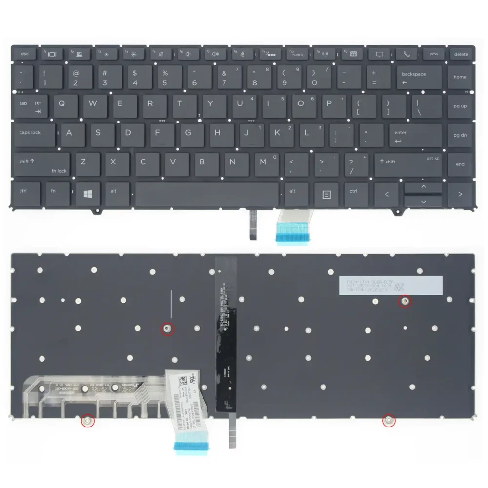 Keyboard HP Zbook Studio G5 US Black Without Frame & With Backlit - Image 3