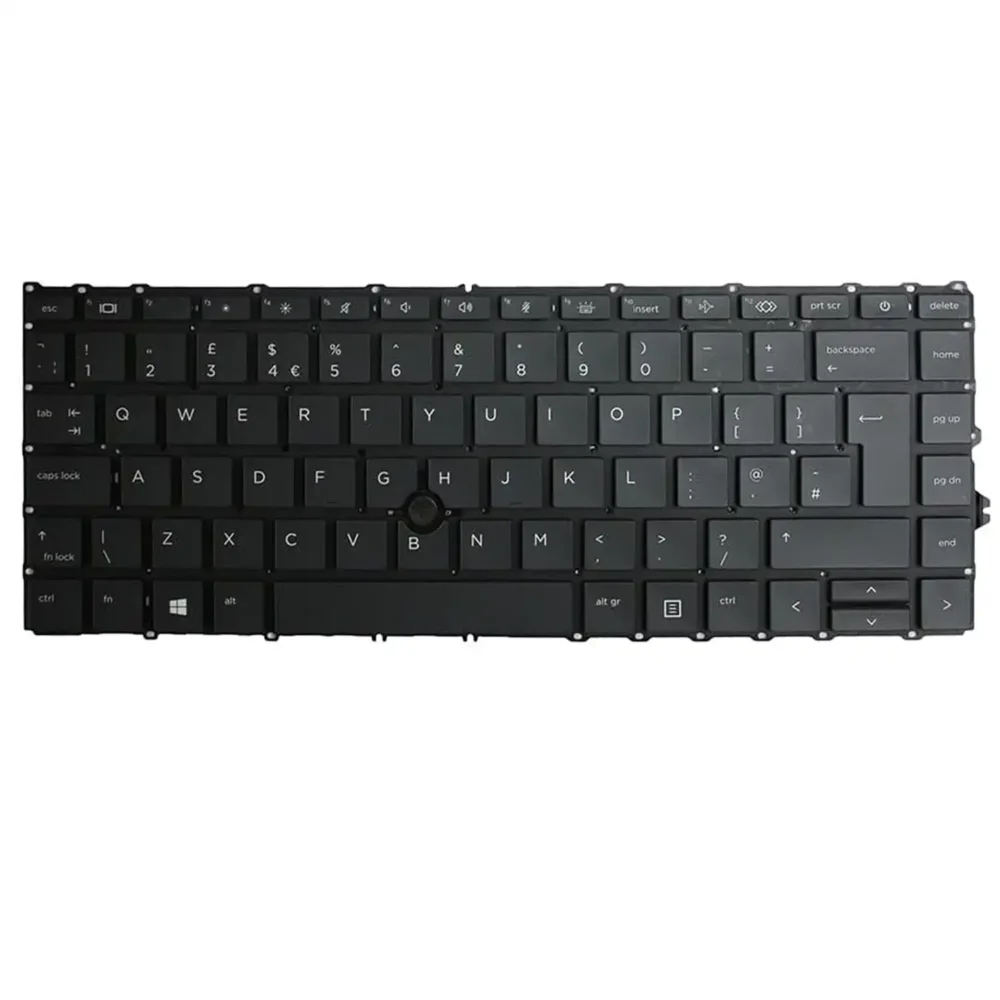 Keyboard HP EliteBook 840 G7 UK Black Without Frame With Pointer & Backlit