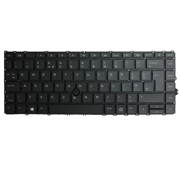 Keyboard HP EliteBook 840 G7 UK Black Without Frame With Pointer & Backlit