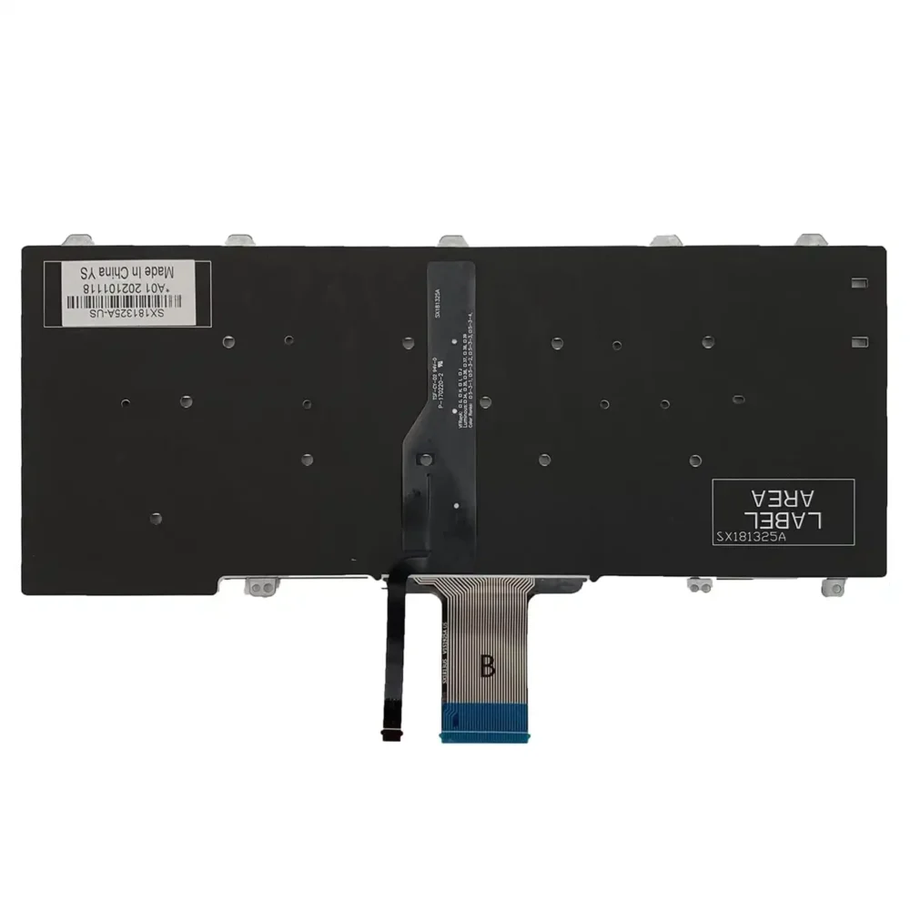 Keyboard Dell Latitude E7250 UK Black Without Frame & With Backlit - Image 2