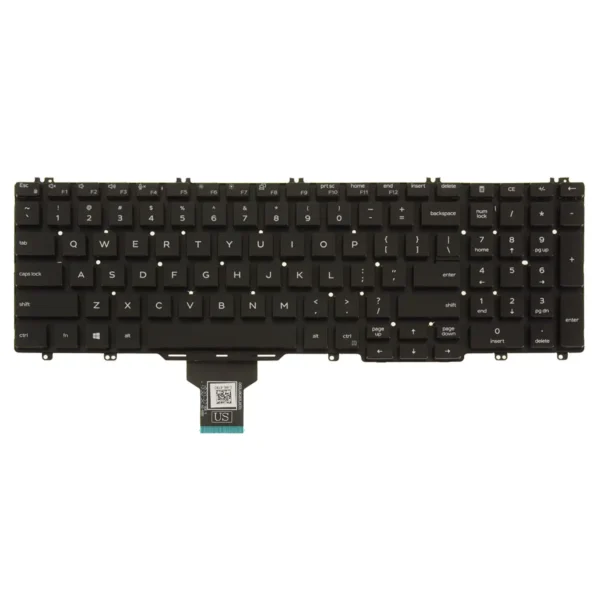 Keyboard Dell Latitude 5500 US Black Without Frame & Backlit