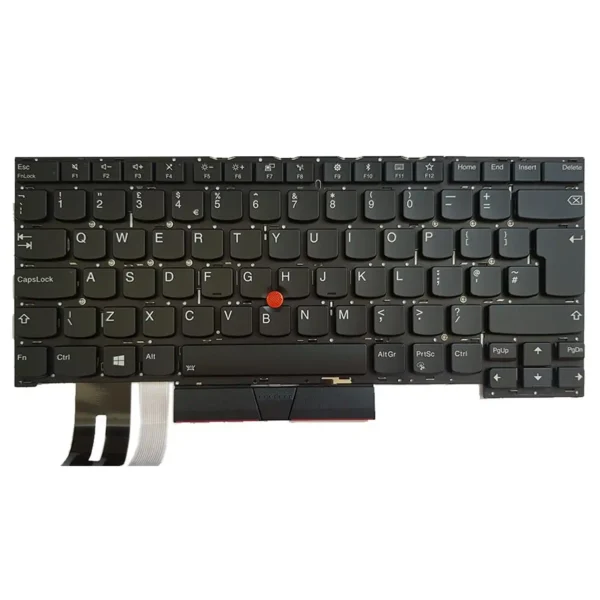 Keyboard Lenovo ThinkPad T490s UK Black Without Frame & With Backlit