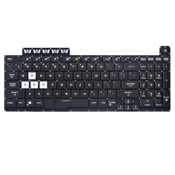 Keyboard ASUS TUF Gaming A15 FA506 US Black Without Frame & With RGB Backlit