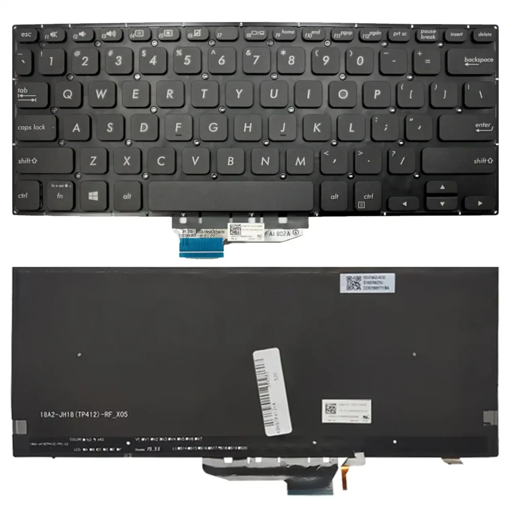 Keyboard ASUS VivoBook Flip TP412F US Black Without Frame & With Backlit - Image 3