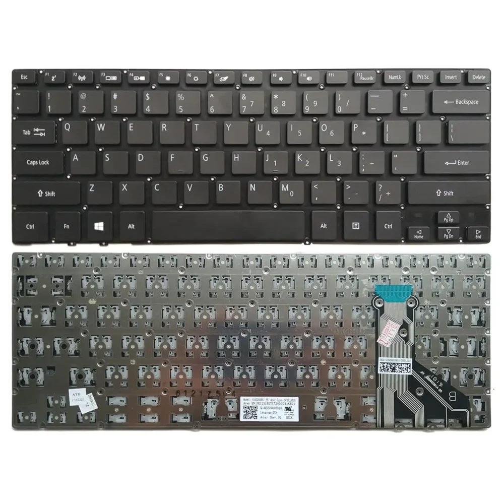 Keyboard Acer Spin 7 SP714-51 US Black Without Frame Power Switch & Backlit - Image 3