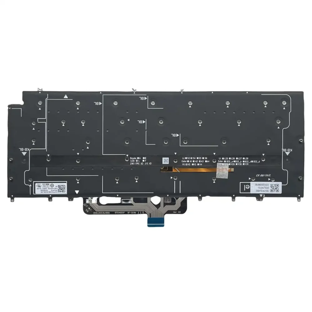 Keyboard Dell XPS 13 9315 US Black Without Frame & With Backlit - Image 2