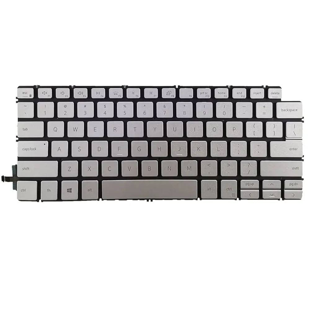 Keyboard Dell Inspiron 13 7391 US Silver Without Frame & With Backlit
