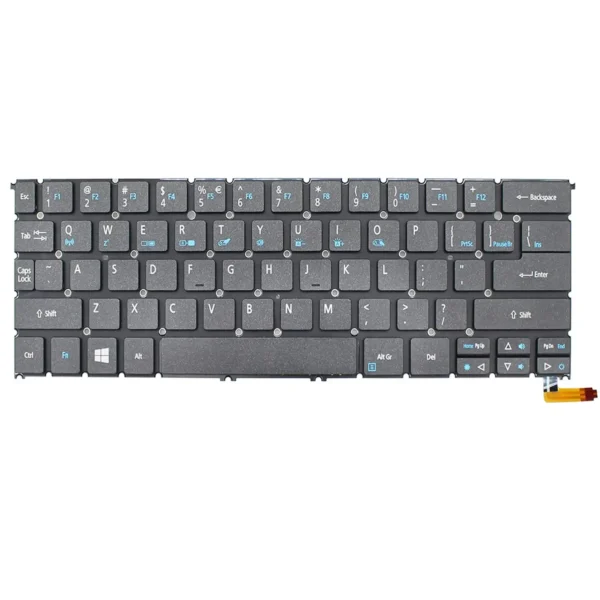 Keyboard Acer Aspire R7-371T US Black Without Frame & With Backlit