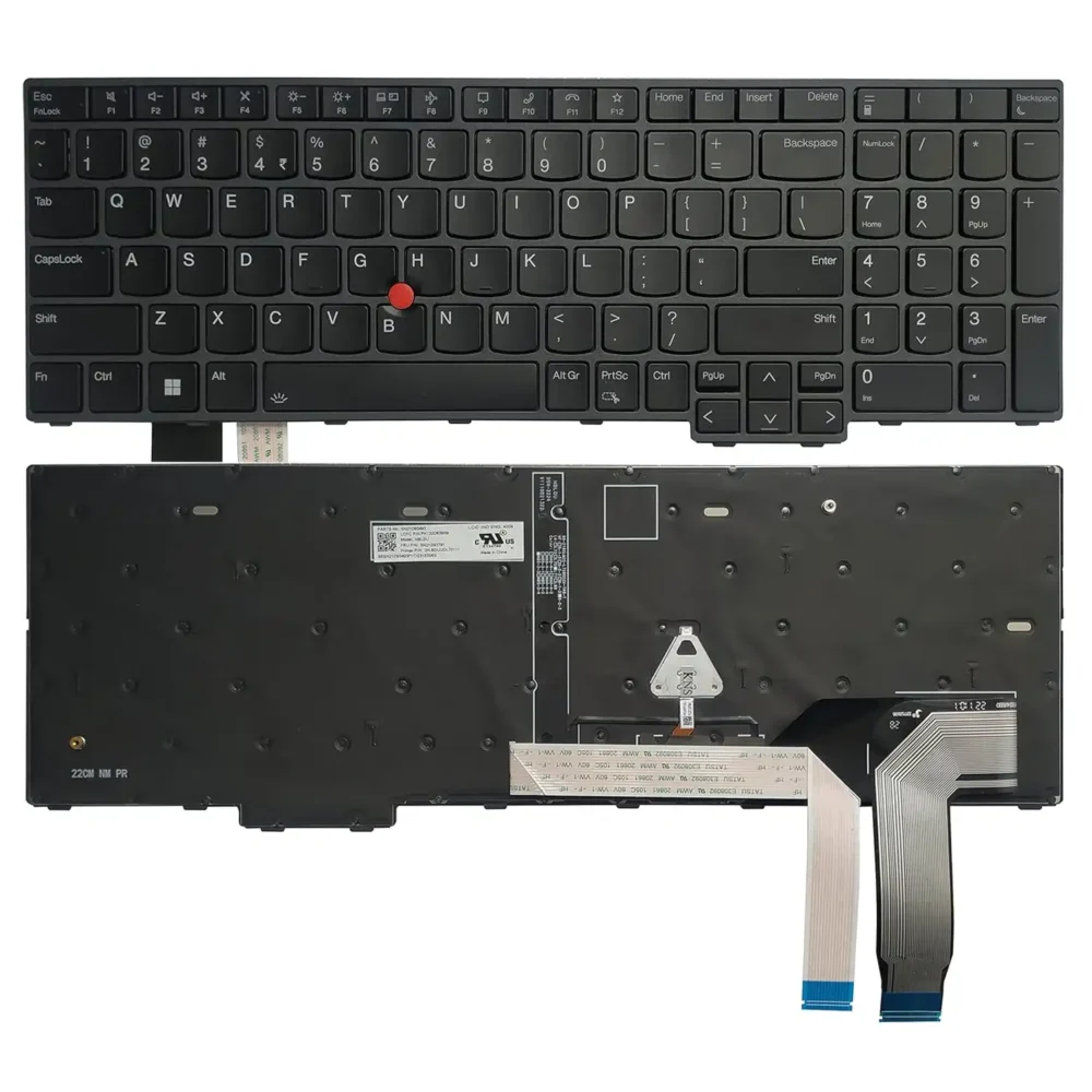Keyboard Lenovo ThinkPad E16 1st Gen US Black Frame With Pointer & Backlit - Image 3