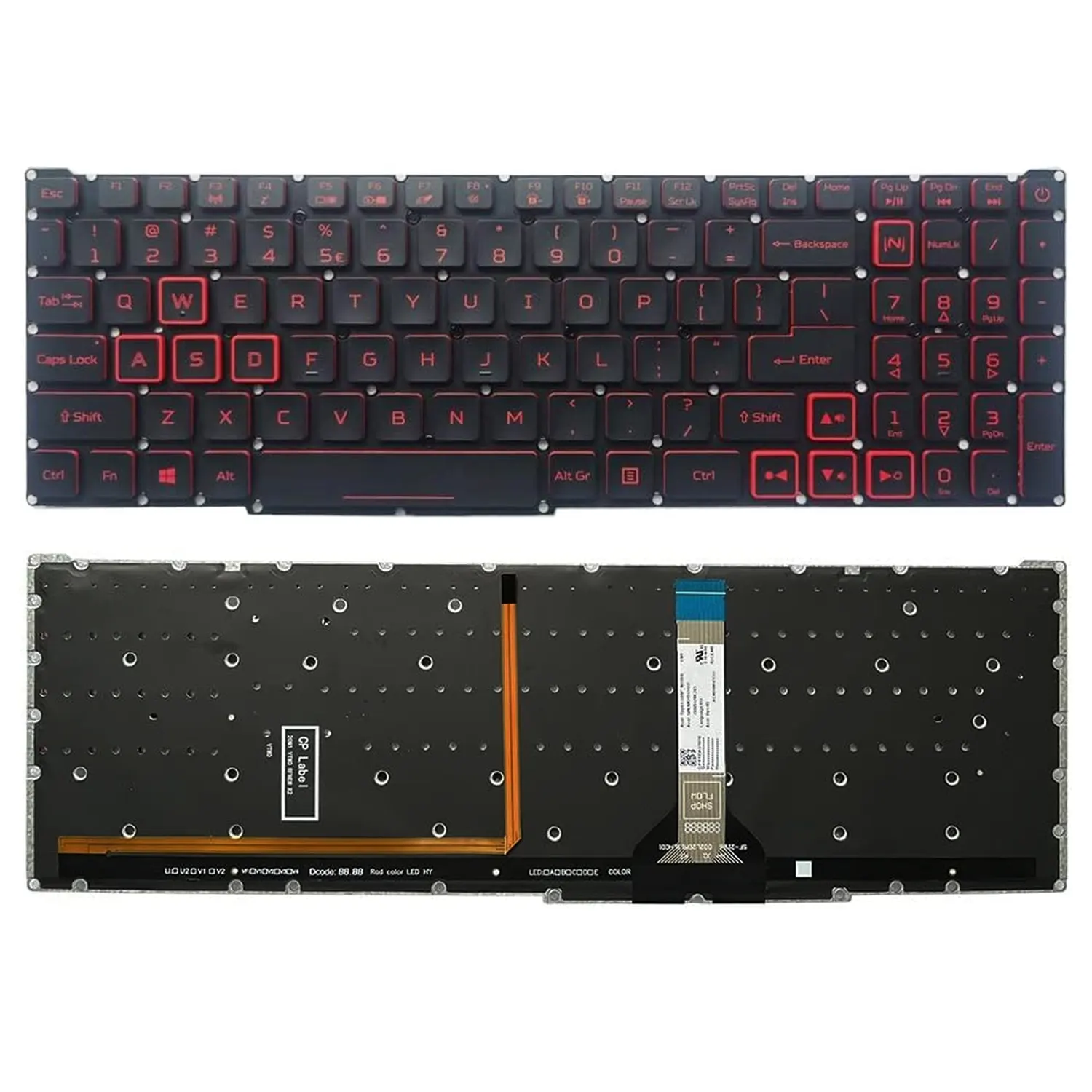 acer nitro an515056 us backlit keyboard red